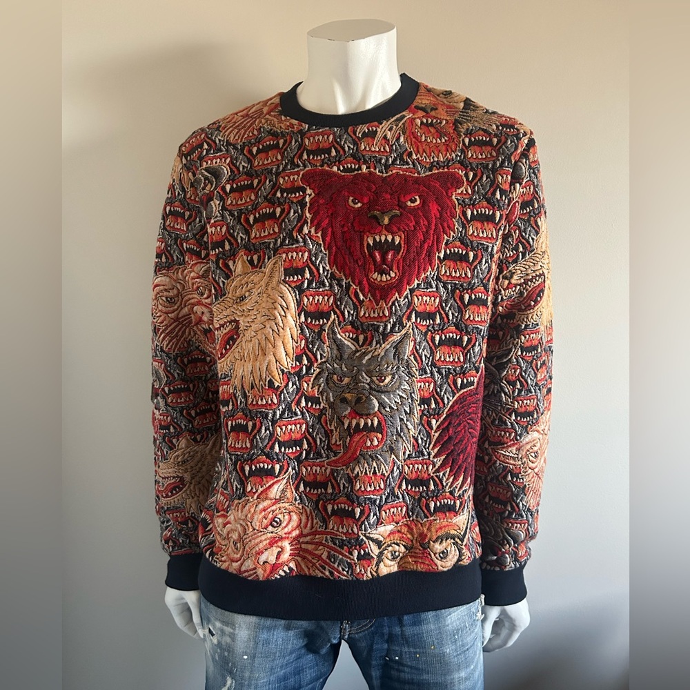 Zara Animal Print Knit Sweater